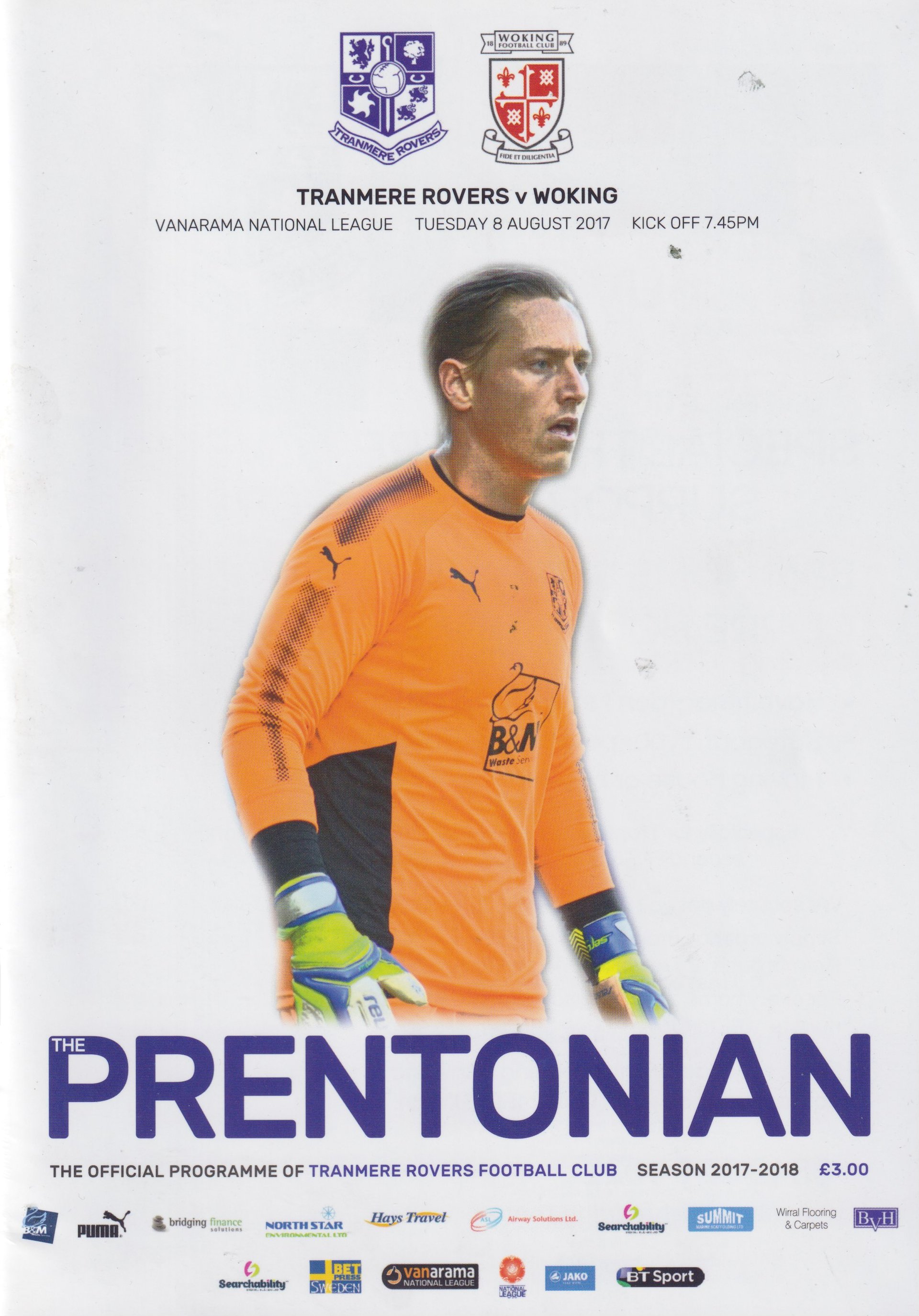 Tranmere Rovers v Woking match programme